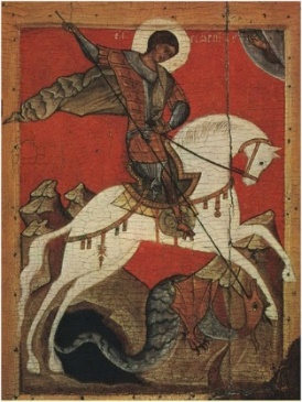 Autore ignoto della Russia del nord: San Giorgio e il drago