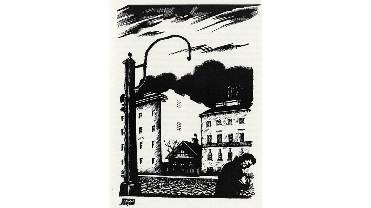 Mstislav Dobuzhinsky: illustrazione per Le notti bianche